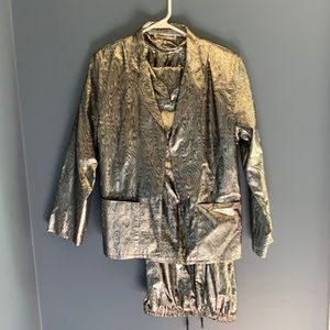 Vintage Helene St. Marie Lady’s Metallic Suit